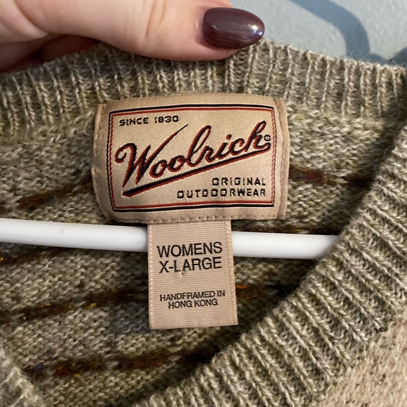 Vintage Woolrich Reindeer & Christmas Tree Fair Isle Wool Sweater - Picture 6 of 9